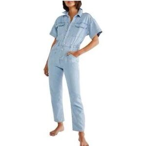 NWT Free People Marci Denim Jumpsuit Small